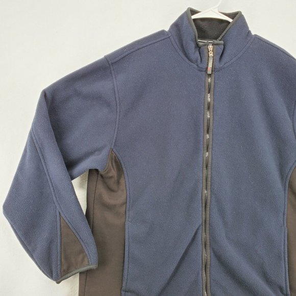 IZOD Jacket Men's Long Sleeve Full Zip High Neck Elastic at Waist/Wrists Blue L - Picture 4 of 12